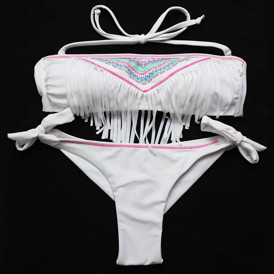 Floral Print Elegant Beachwear Women's Bikini Set