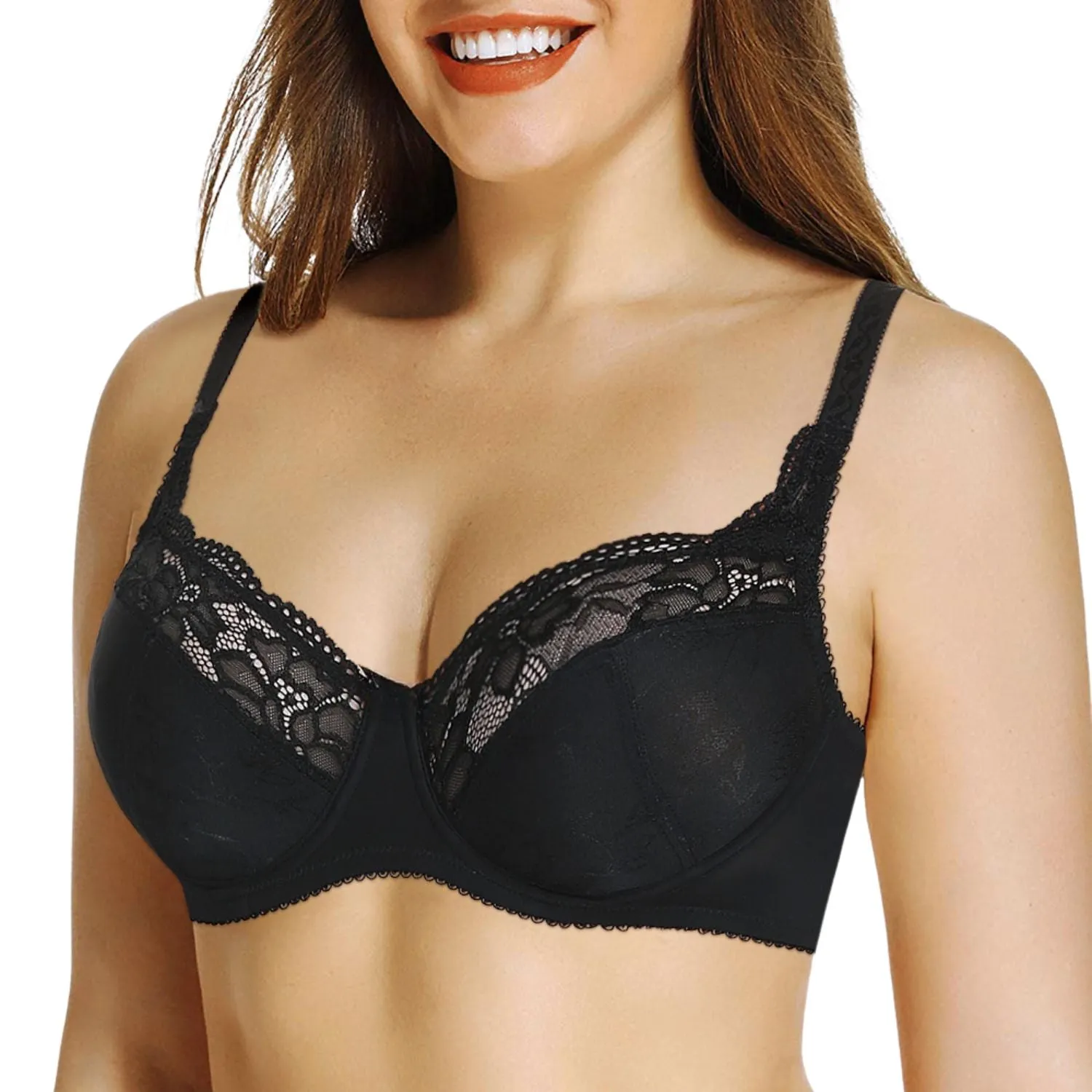 Full Coverage Minimizer Unlined Lightly Women Plus Size Bras