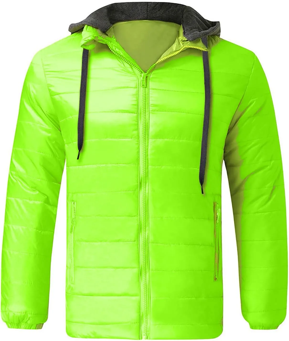 Full Zip Up Hoodie Sweatshirts For Men Casual Long Sleeve Jacket Zip Pocket Pullover Solid Color Winter Soft Outfits