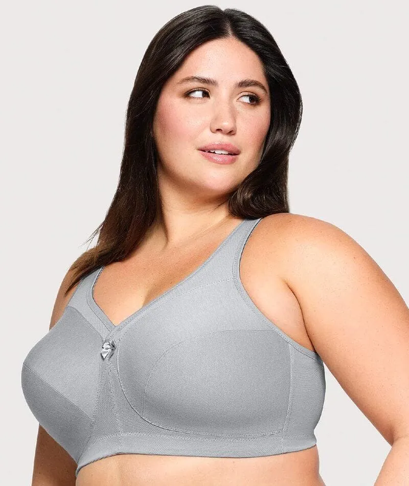 Glamorise Magiclift Active Support Wire-Free Bra - Gray Heather