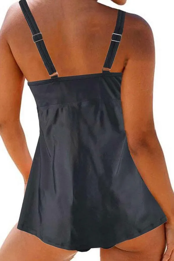 Graphic Print Casual Tankini Set