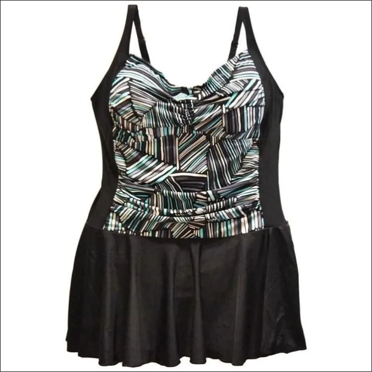 Heat Women’s Plus Size Shirred Swimsuit Swimdress 18W 20W 22W 24W