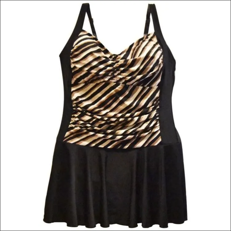 Heat Women’s Plus Size Shirred Swimsuit Swimdress 18W 20W 22W 24W