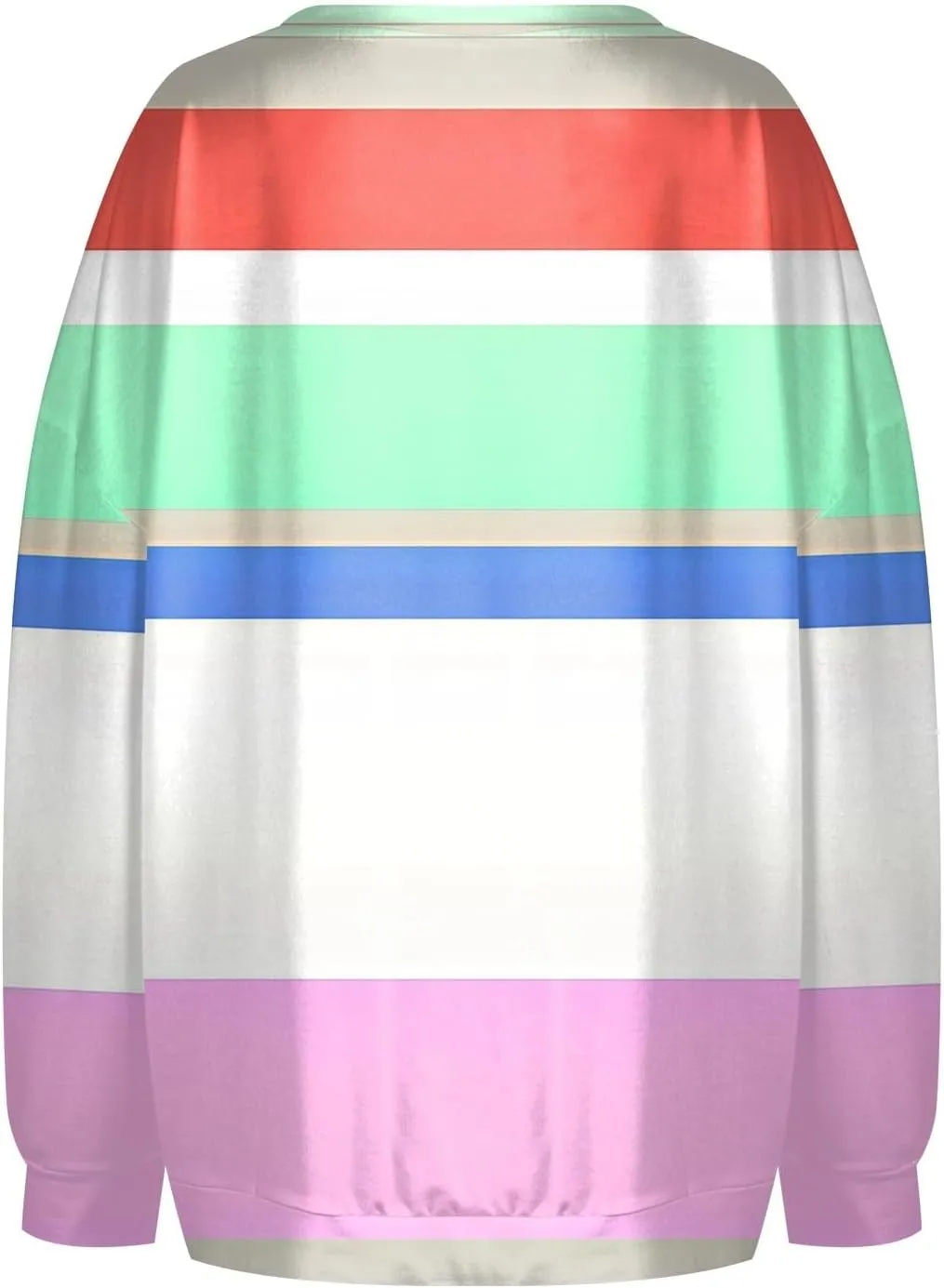 HTHLVMD Womens Sweatshirts Long Sleeve Crewneck Casual Striped Pullover Sweatshirts 2024 Outfits Fall Clothes for Women