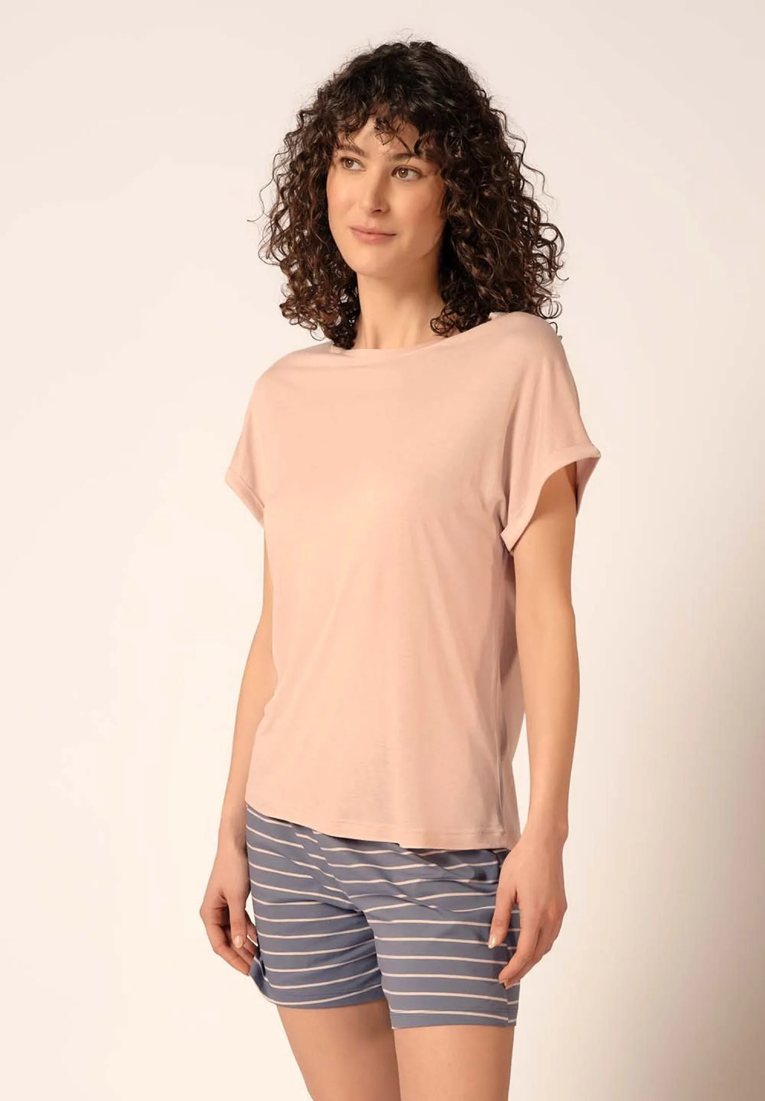 HUBER hautnah - Night Basic Selection - Pajama Top Short