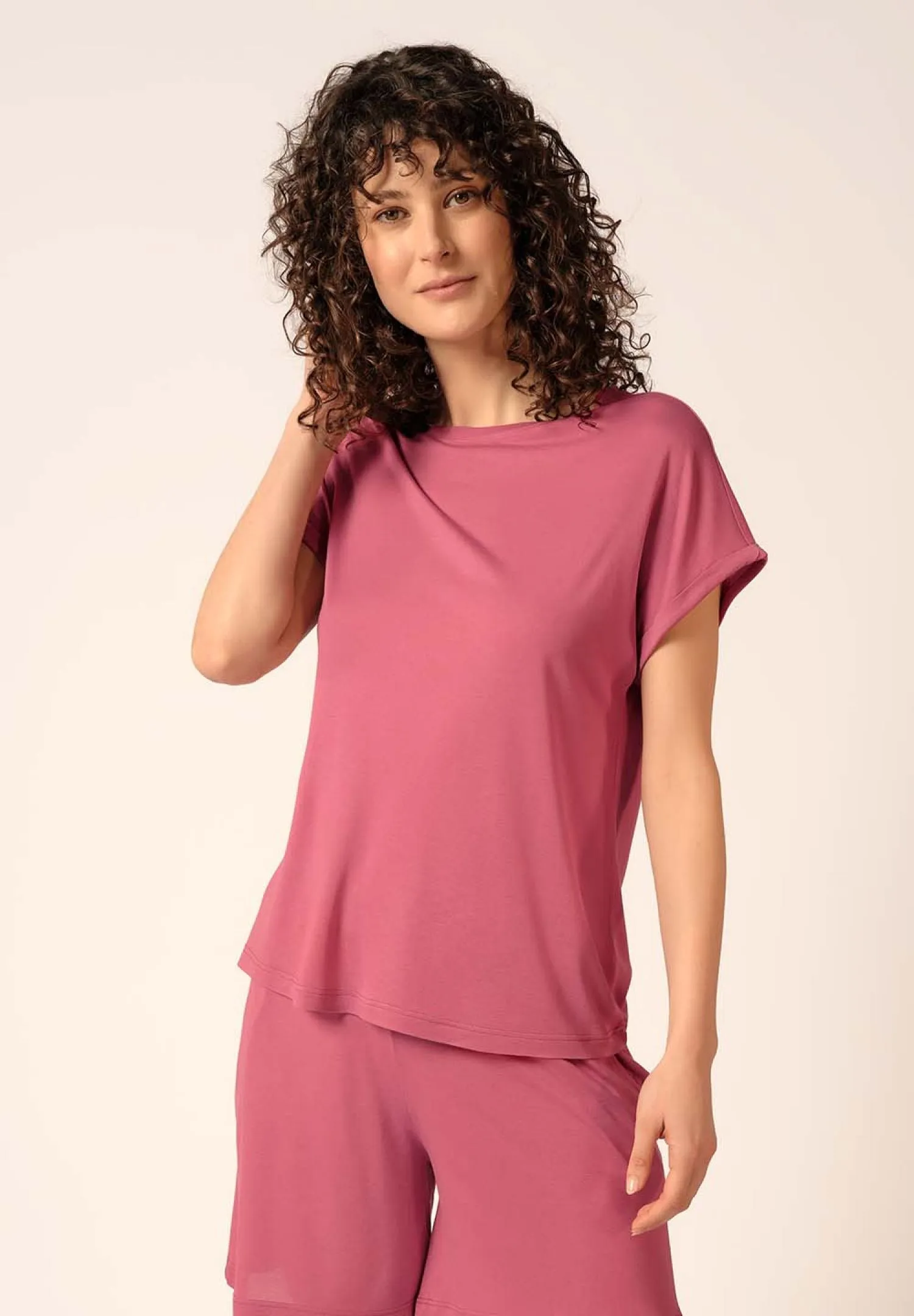 HUBER hautnah - Night Basic Selection - Pajama Top Short