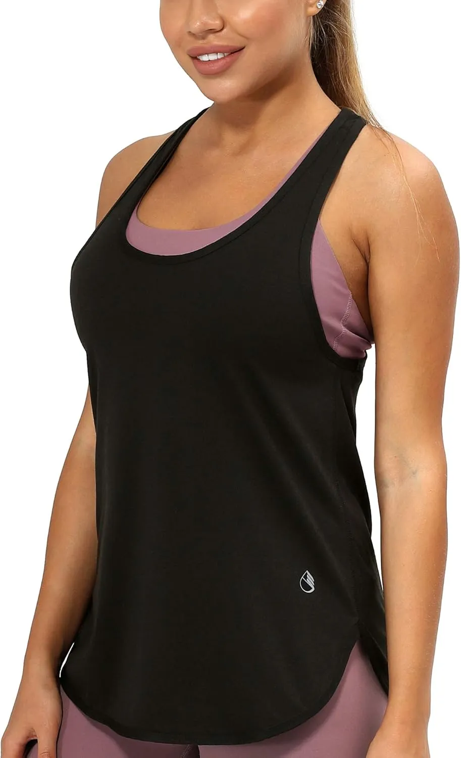 icyzone Workout Tank Tops for Women - Athletic Yoga Tops, Racerback Running Tank Top Loose Fit