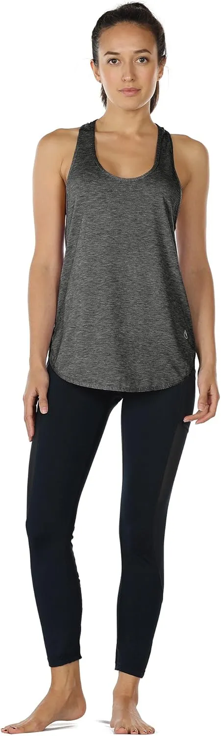 icyzone Workout Tank Tops for Women - Athletic Yoga Tops, Racerback Running Tank Top Loose Fit