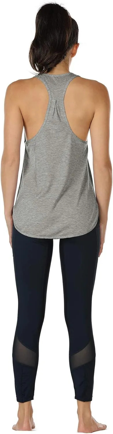 icyzone Workout Tank Tops for Women - Athletic Yoga Tops, Racerback Running Tank Top Loose Fit