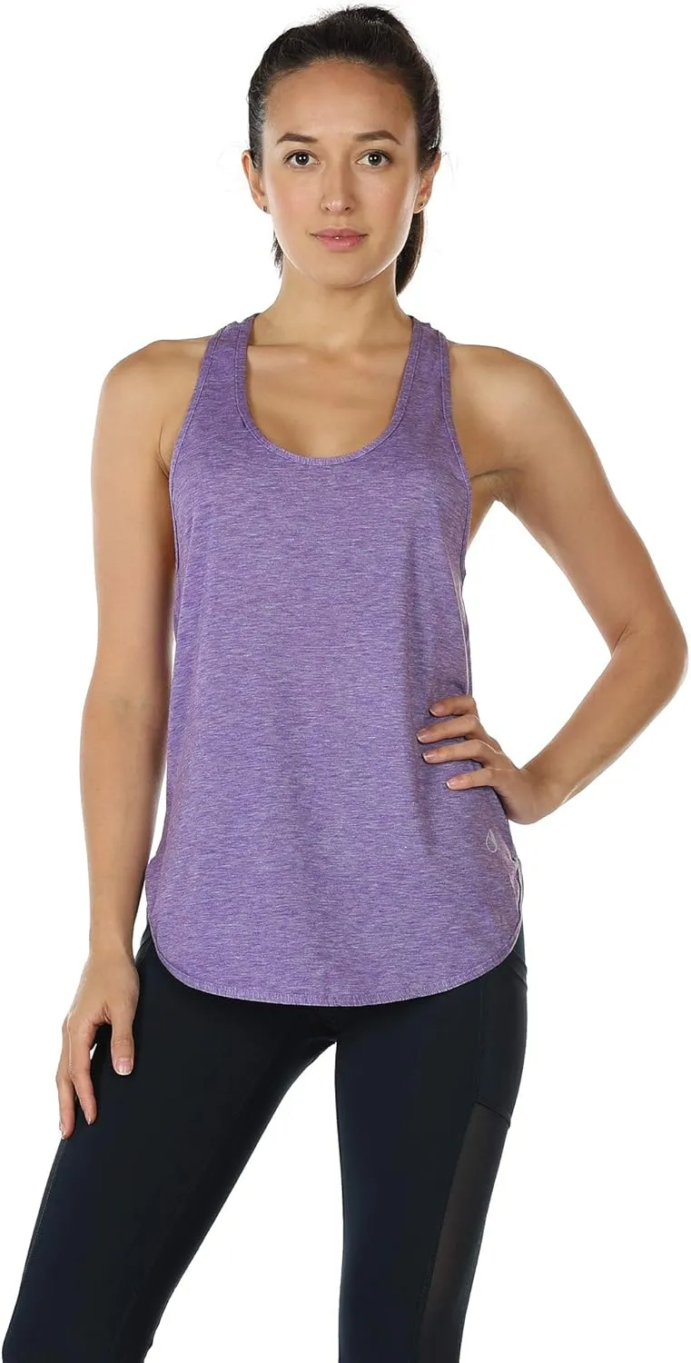 icyzone Workout Tank Tops for Women - Athletic Yoga Tops, Racerback Running Tank Top Loose Fit