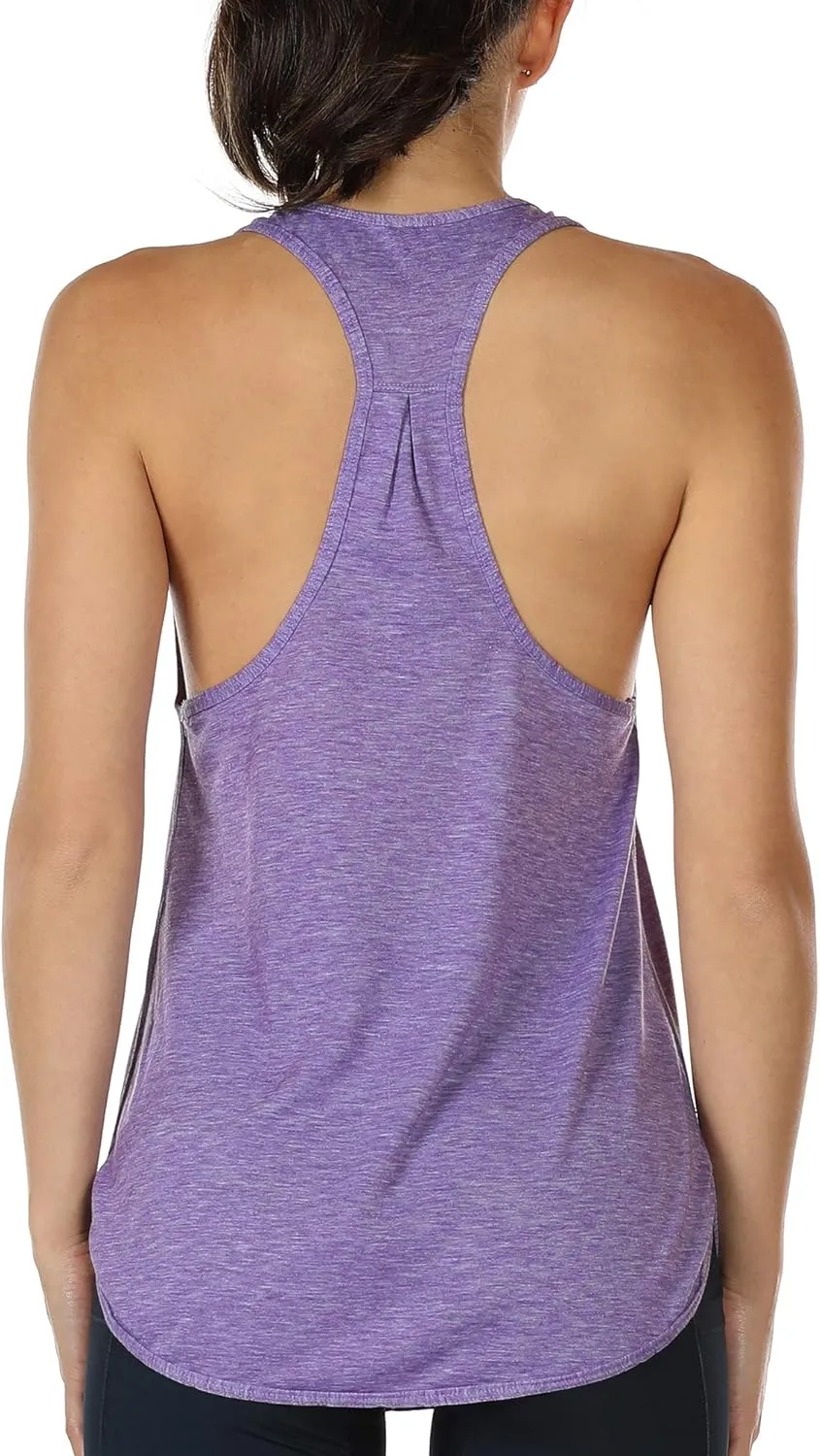 icyzone Workout Tank Tops for Women - Athletic Yoga Tops, Racerback Running Tank Top Loose Fit