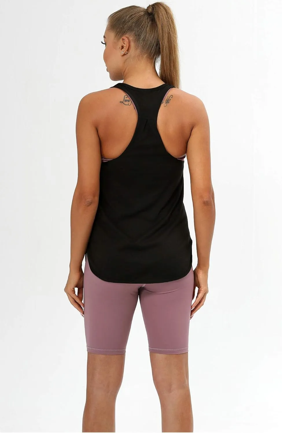 icyzone Workout Tank Tops for Women - Athletic Yoga Tops, Racerback Running Tank Top Loose Fit
