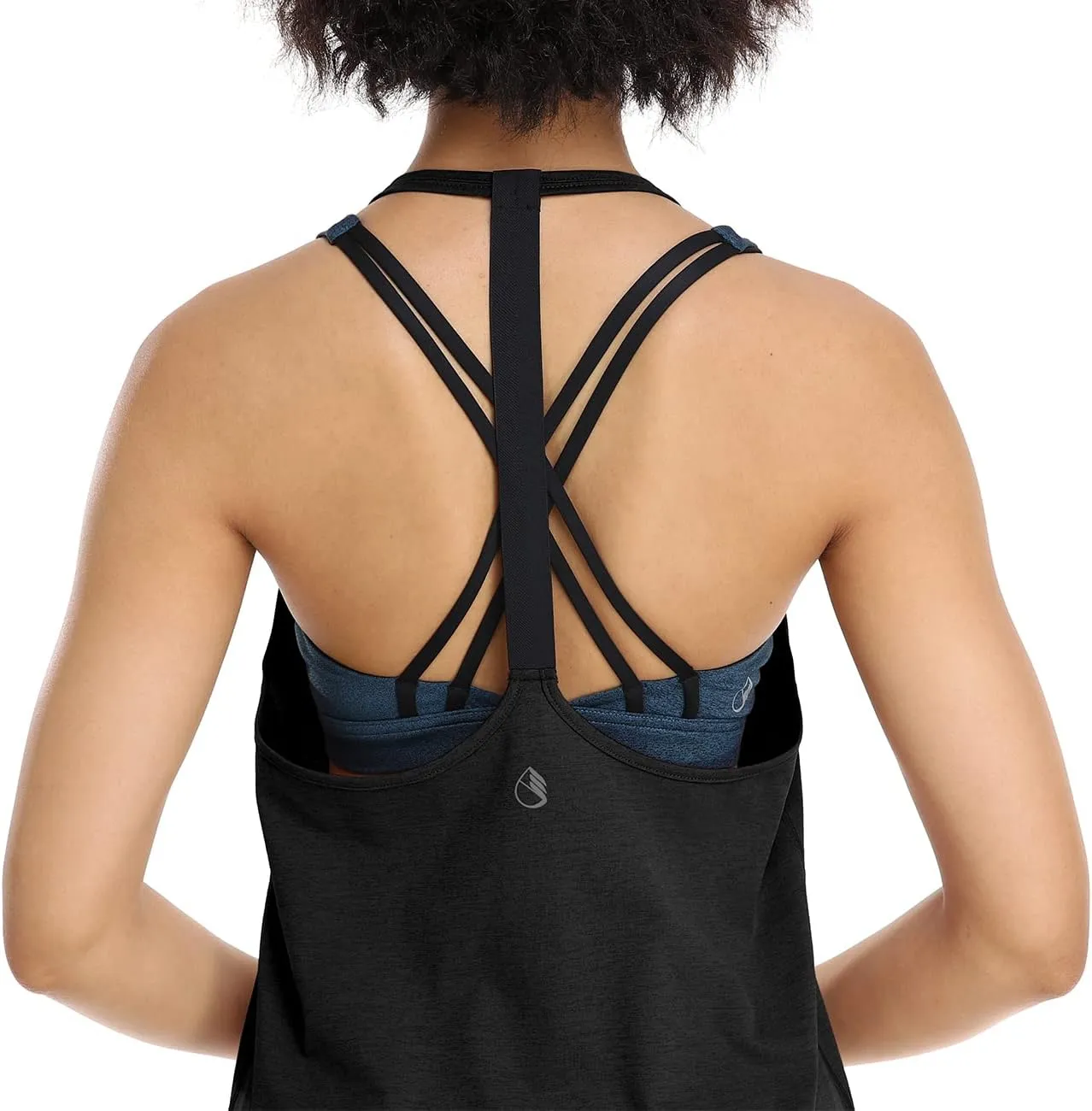icyzone Workout Tank Tops for Women - Athletic Yoga Tops, T-Back Running Tank Top