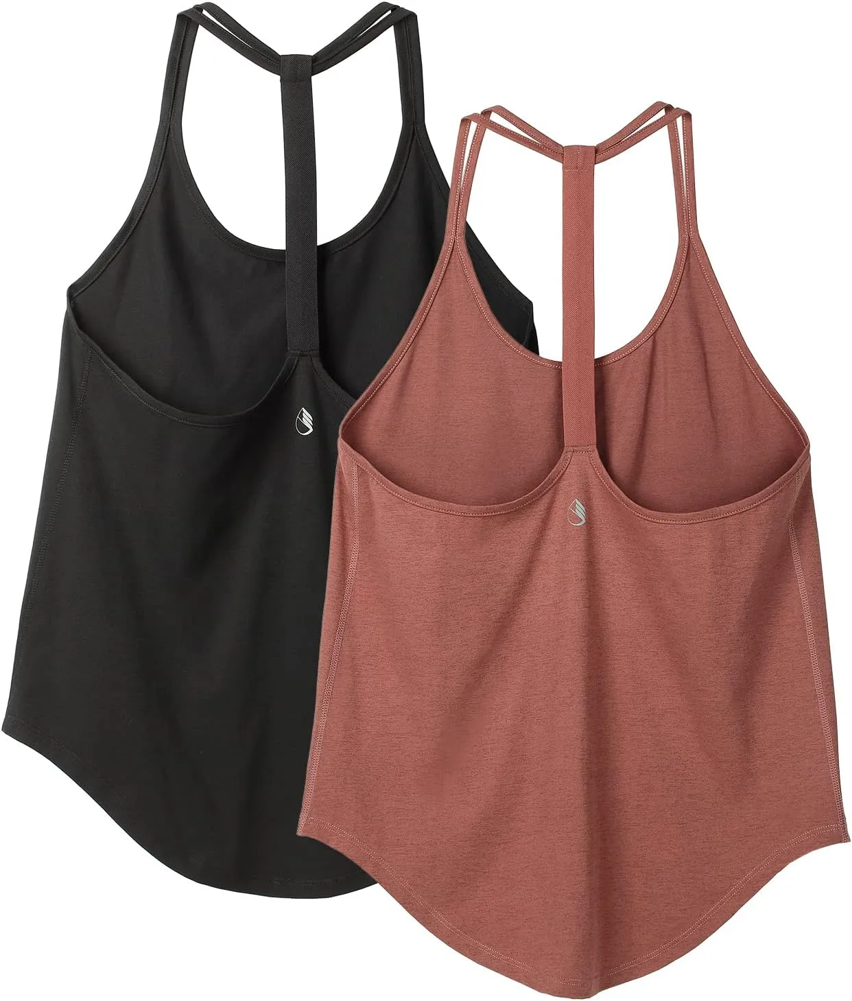 icyzone Workout Tank Tops for Women - Athletic Yoga Tops, T-Back Running Tank Top