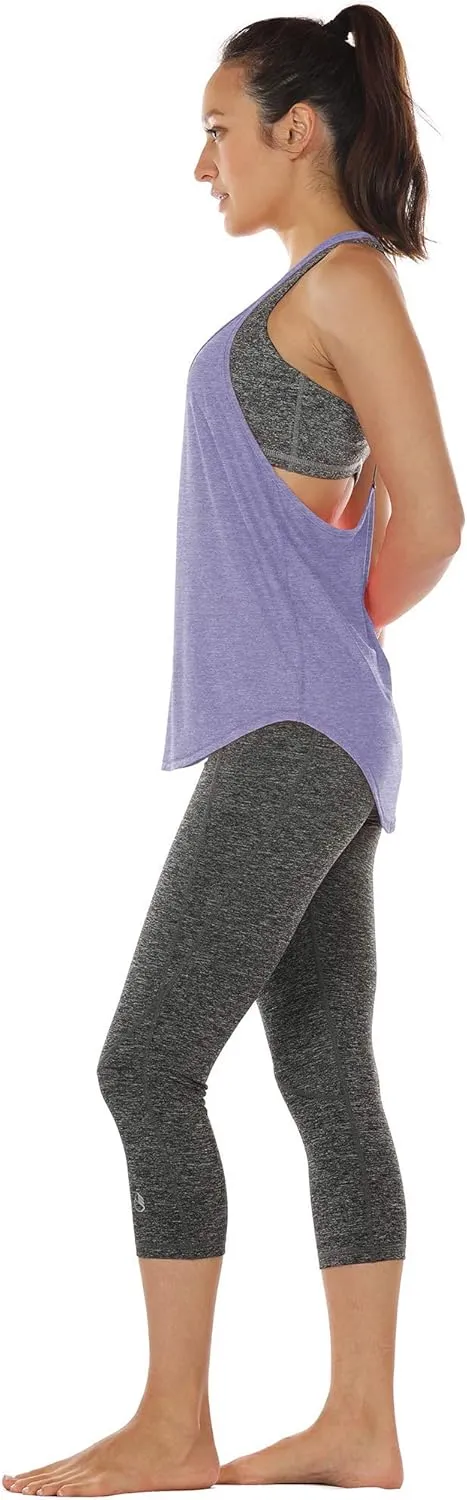 icyzone Workout Tank Tops for Women - Athletic Yoga Tops, T-Back Running Tank Top