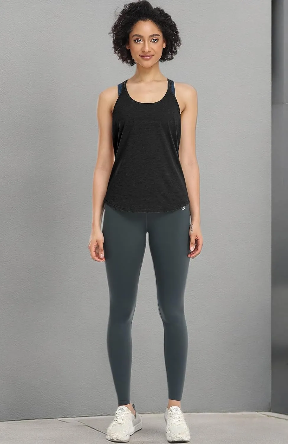 icyzone Workout Tank Tops for Women - Athletic Yoga Tops, T-Back Running Tank Top