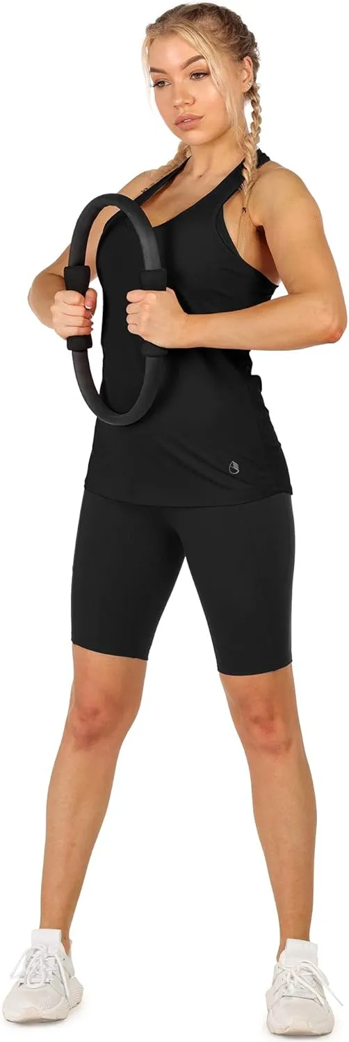 icyzone Workout Tank Tops for Women - Open Back Yoga Tops, Athletic Running Tank, Gym Shirts
