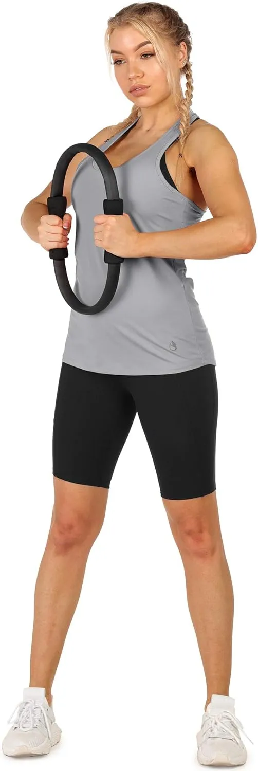 icyzone Workout Tank Tops for Women - Open Back Yoga Tops, Athletic Running Tank, Gym Shirts