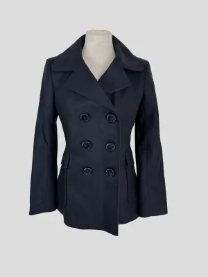 Jane navy wool blend jacket size UK10/US6