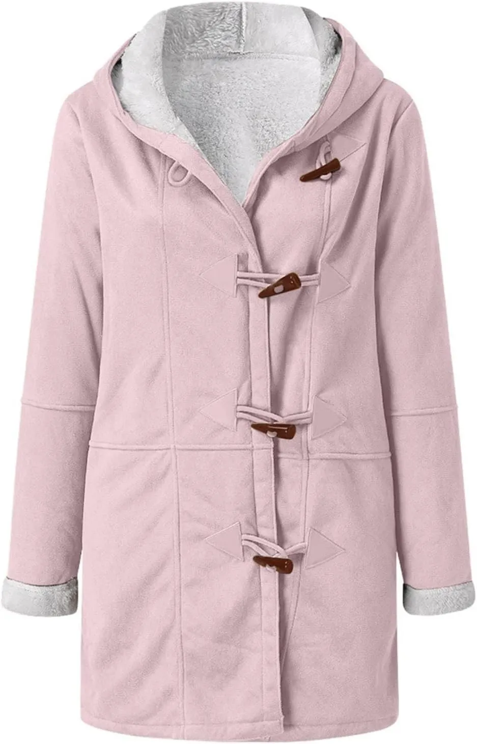 jsaierl Long Hoodies for Women Fleece Lined Hooded Jacket Comfy Warm Thicken Outerwear 2024 Winter Parka with Pockets