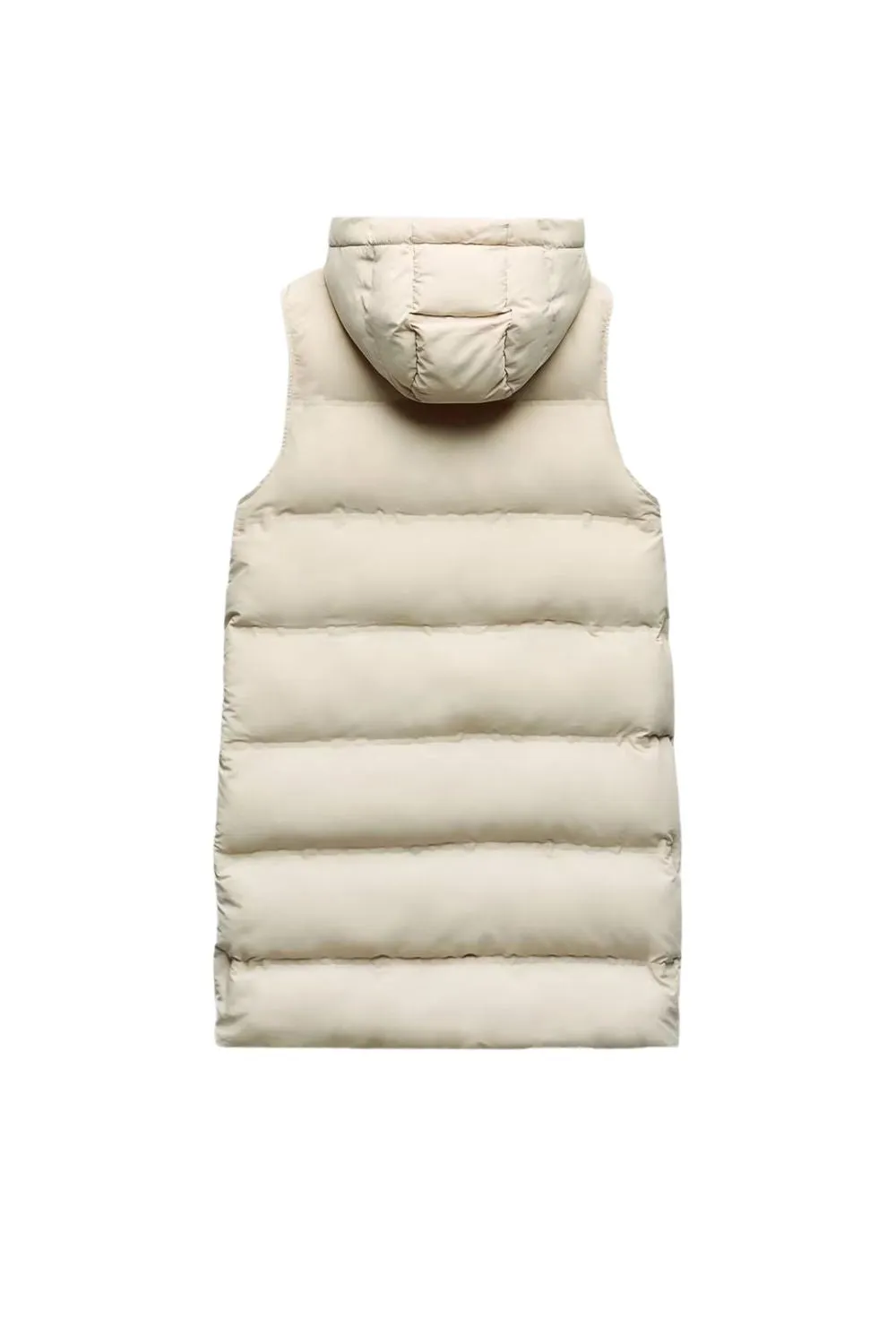 'Kennedy' Stand Collar Long Puffer Vest Coat
