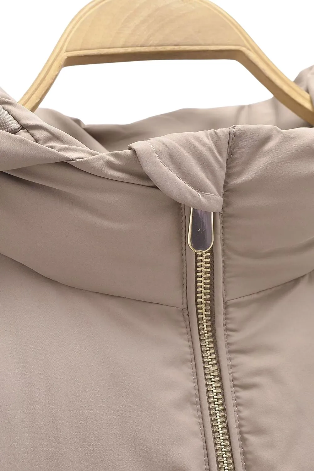 'Kennedy' Stand Collar Long Puffer Vest Coat