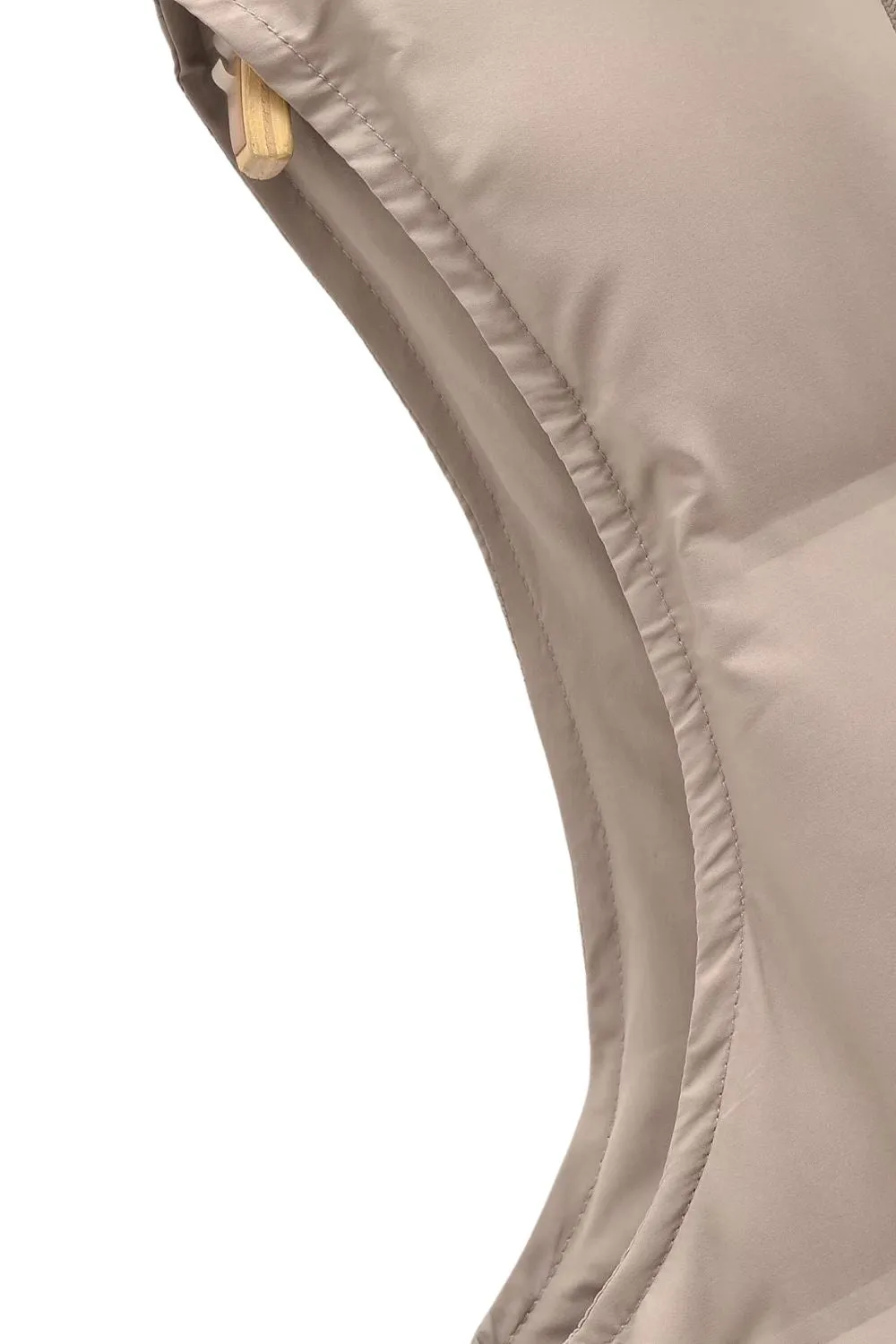 'Kennedy' Stand Collar Long Puffer Vest Coat
