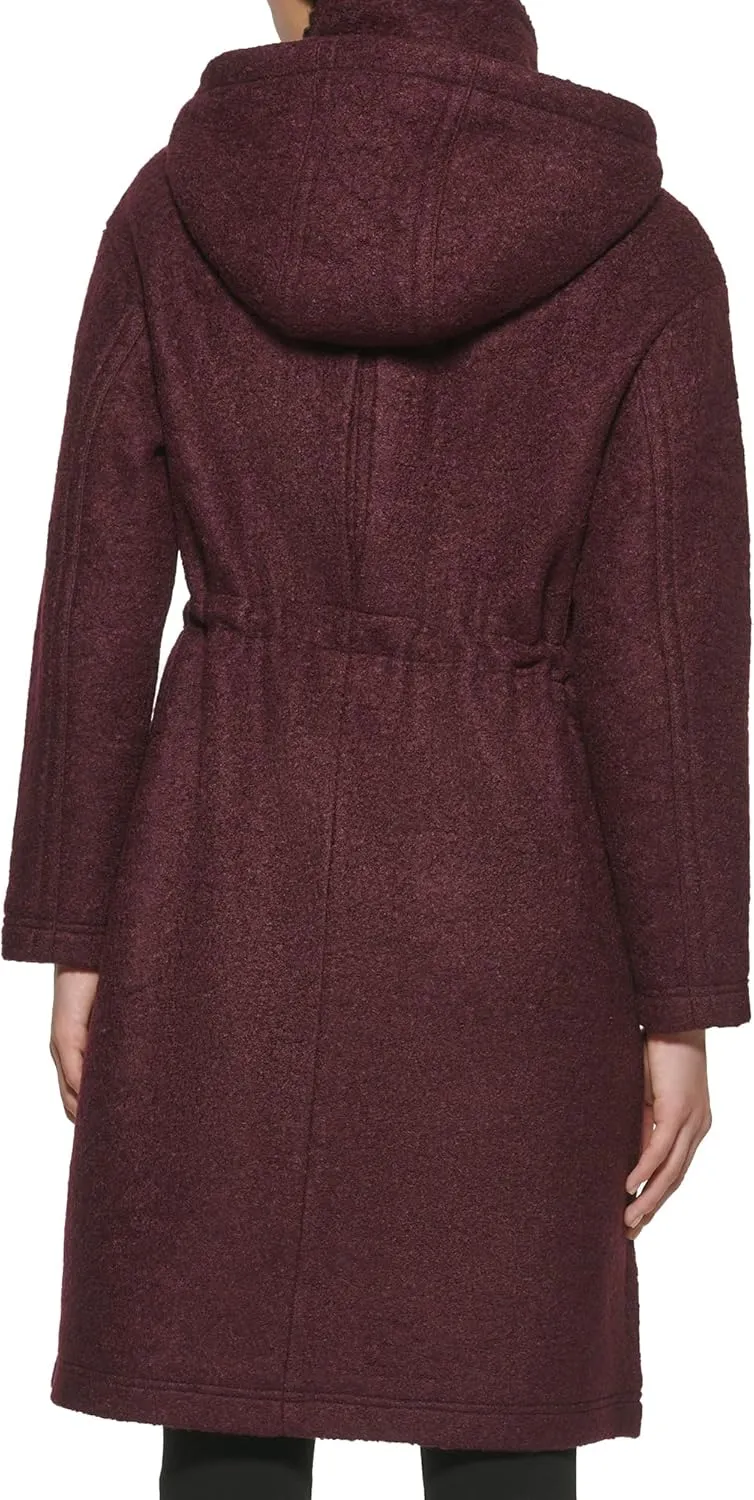 Kenneth Cole Women's Full Length Maxi Hooded Wool Coat