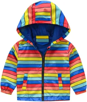 Kids Baby Windproof Coat Hooded Print Zipper Toddler Boys Autumn Jacket Boys Coat&jacket Warm Jacket Kids Jacket Kids