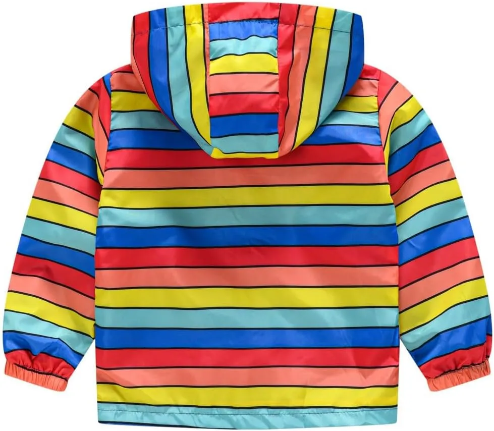Kids Baby Windproof Coat Hooded Print Zipper Toddler Boys Autumn Jacket Boys Coat&jacket Warm Jacket Kids Jacket Kids