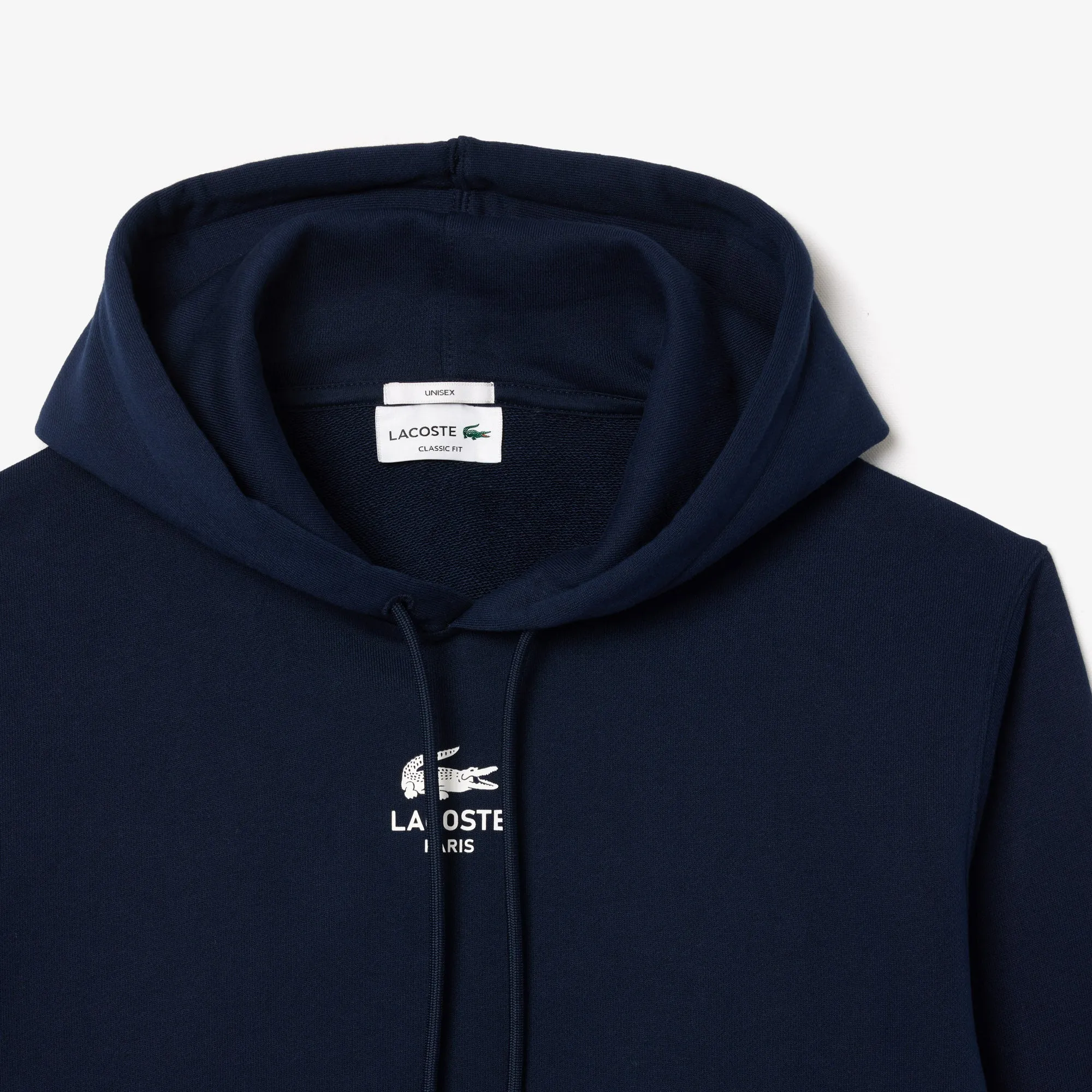 Lacoste Print Hoodie Navy Blue SH2740 166