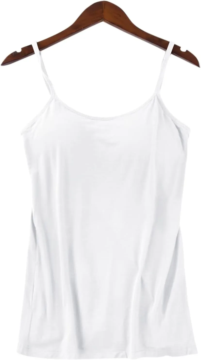 LCMTWX Built In Bra Tank Tops For Women Camisole With Frame Bra Undershirt Shelf Bra Tank Tops For Women Tank Top Women