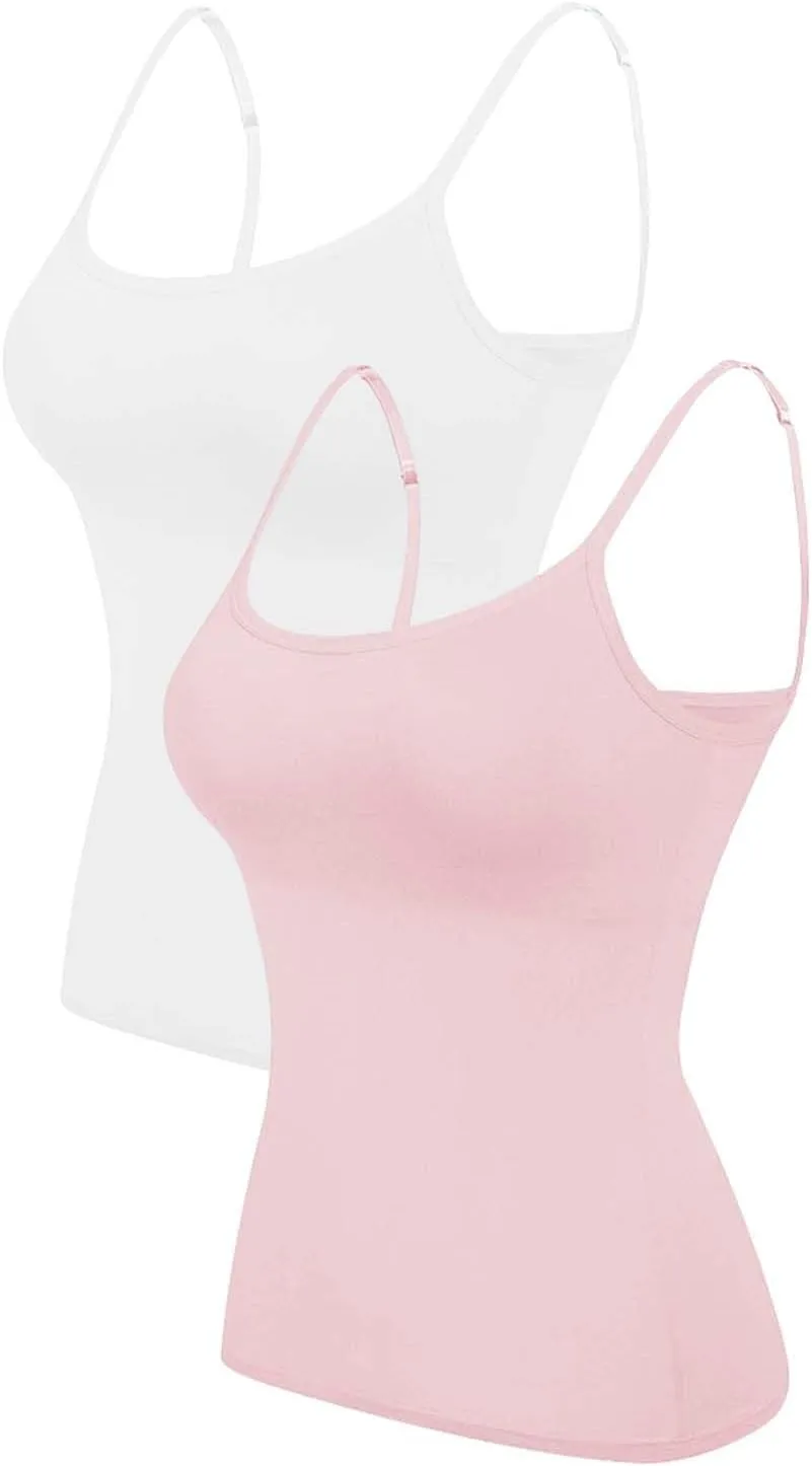 LCMTWX Built In Bra Tank Tops For Women Camisole With Frame Bra Undershirt Shelf Bra Tank Tops For Women Tank Top Women