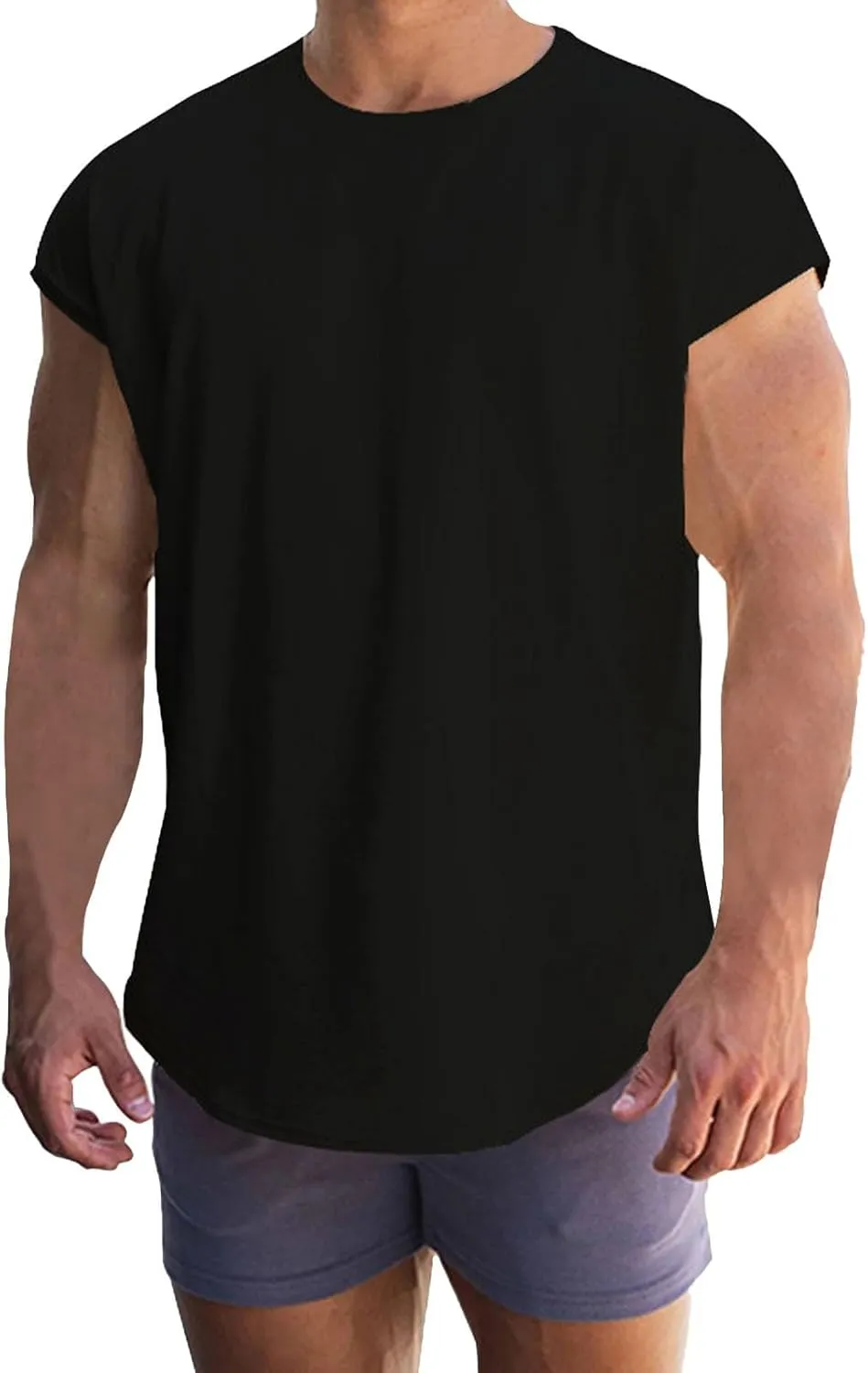 LCMTWX Mens Tank Top Tank Tops 2024 Fit Plus Size Muscle V Neck Sleeveless Tank Hipster Tank Top T-Shirts For Men Mens Tank