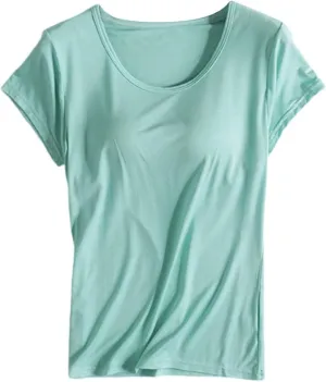 LCMTWX Womens Tank Tops Thread With Chest Pad Without Wearing Bra One Tank Top Built In Bra Tops For Women Cropped Tank