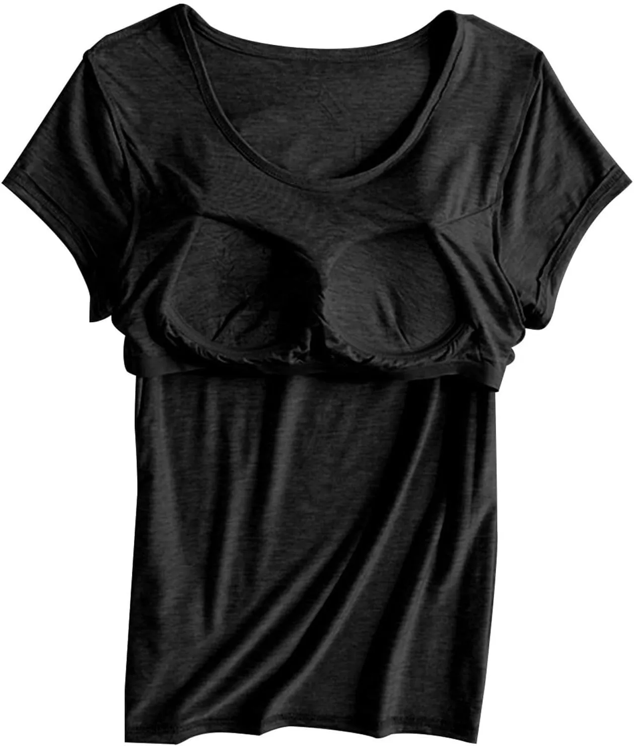 LCMTWX Womens Tank Tops Thread With Chest Pad Without Wearing Bra One Tank Top Built In Bra Tops For Women Cropped Tank