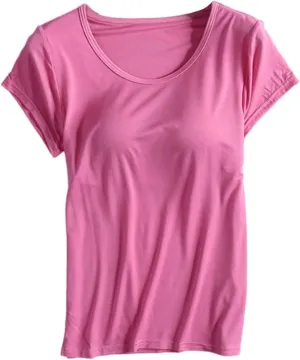 LCMTWX Womens Tank Tops Thread With Chest Pad Without Wearing Bra One Tank Top Built In Bra Tops For Women Cropped Tank
