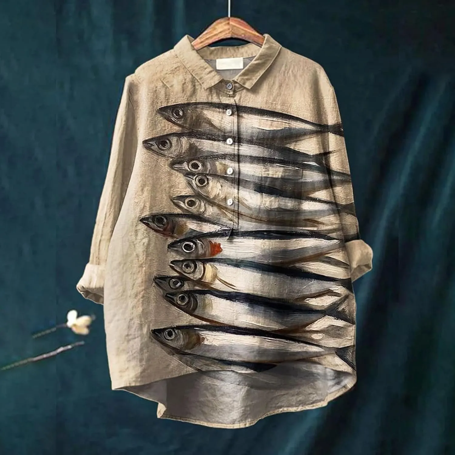 Linen Button Up Shirts for Women Linen Shirt Women V Neck Casual Long Sleeve Loose Tops Top Button Down for