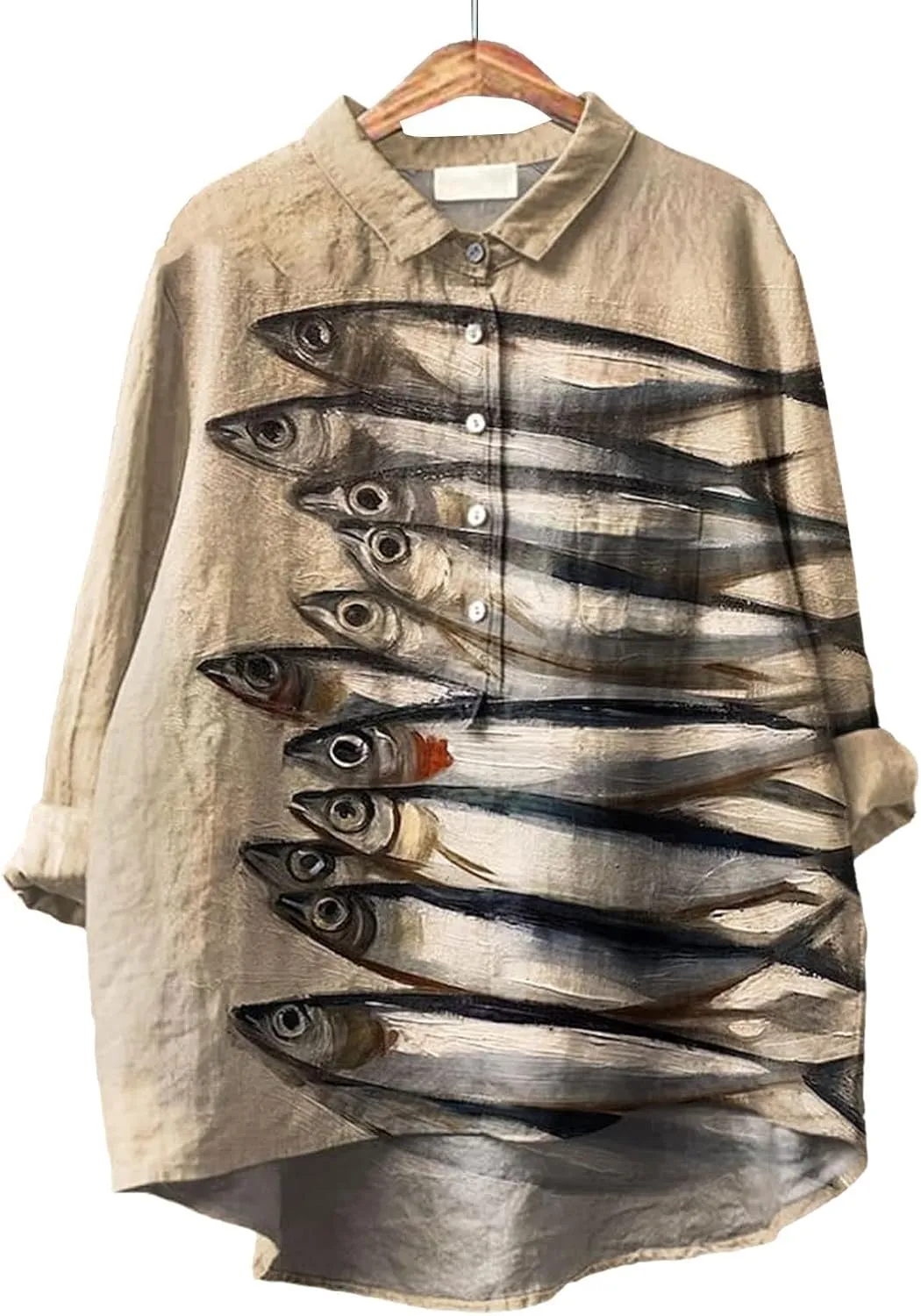 Linen Button Up Shirts for Women Linen Shirt Women V Neck Casual Long Sleeve Loose Tops Top Button Down for