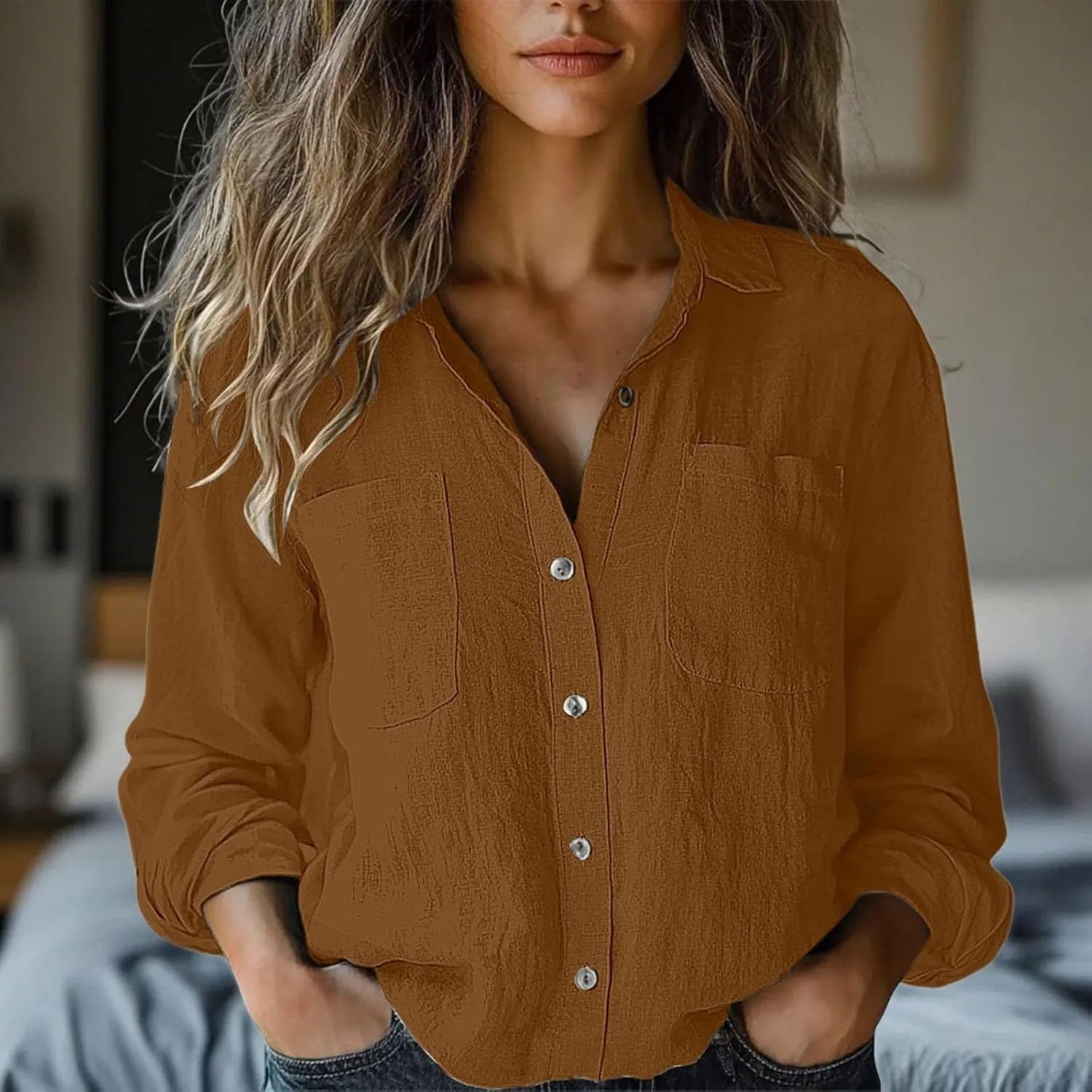 Linen Cotton Womens Short Sleeve Shirts Casual Long Sleeve Solid Color Cute Summer Sleeveless Cropped Cotton Linen Tops
