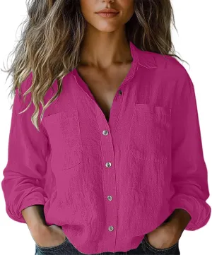 Linen Cotton Womens Short Sleeve Shirts Casual Long Sleeve Solid Color Cute Summer Sleeveless Cropped Cotton Linen Tops