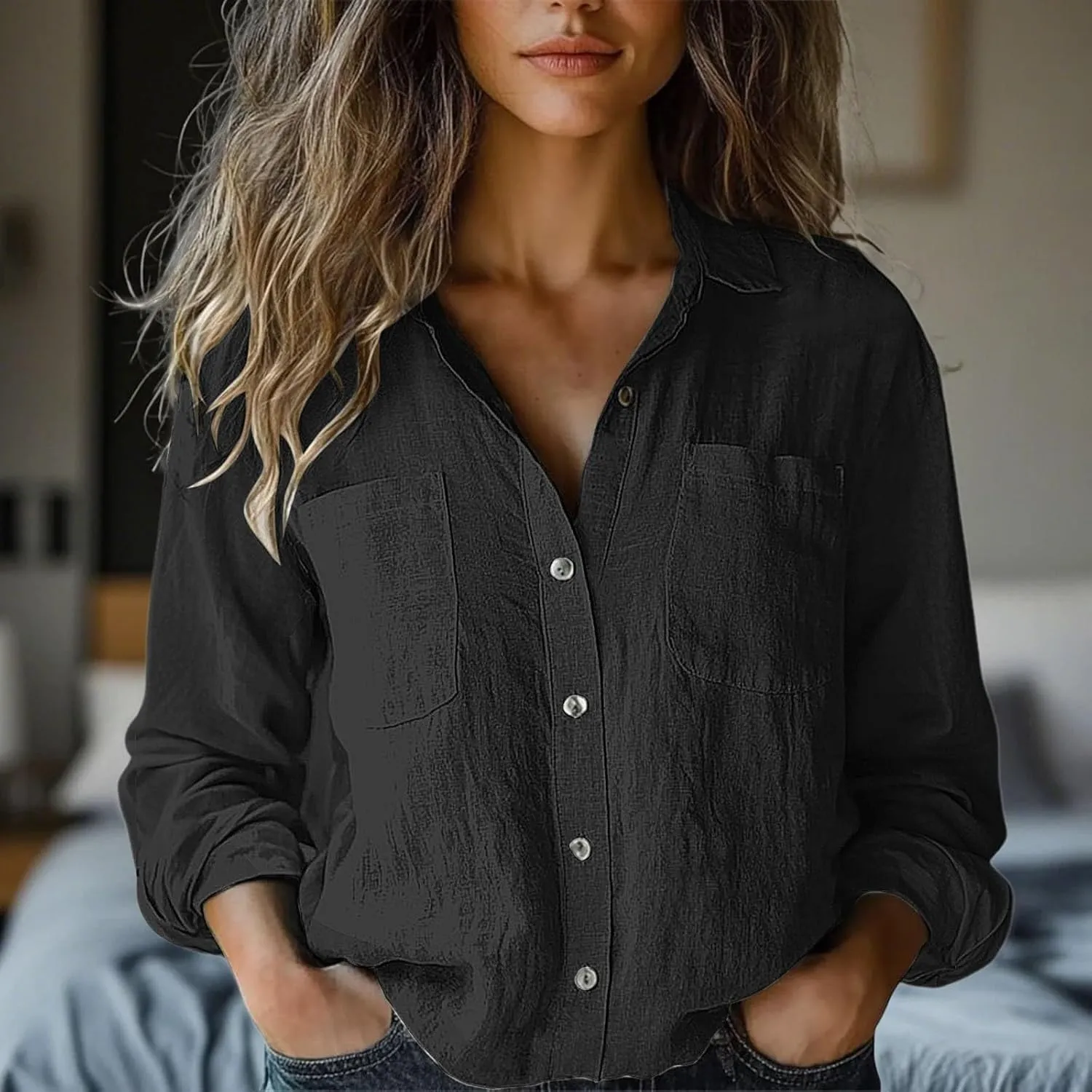 Linen Cotton Womens Short Sleeve Shirts Casual Long Sleeve Solid Color Cute Summer Sleeveless Cropped Cotton Linen Tops
