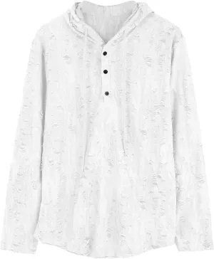 Linen Hoodies for Men Summer Lightweight Breathable Dry Fit Beach Tops Casual Long Sleeve Slim Fit Solid Sweatshirts