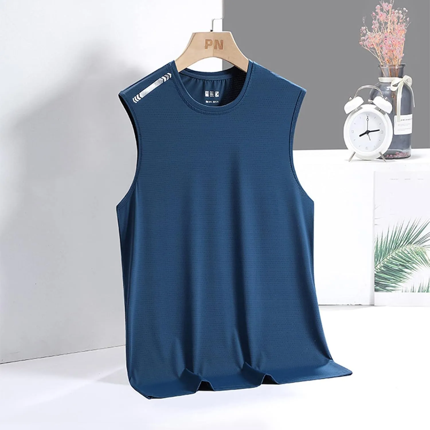 Litetao Mens Compression Tank Top Quick Drying Workout Sleeveless Gym Muscle Bodybuilding Shirts Casual Summer Beach Shirt