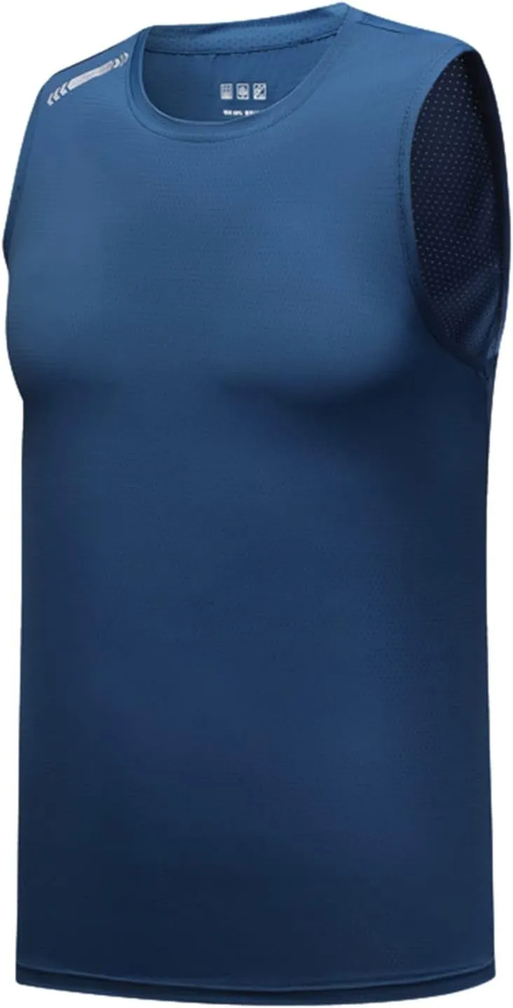 Litetao Mens Compression Tank Top Quick Drying Workout Sleeveless Gym Muscle Bodybuilding Shirts Casual Summer Beach Shirt