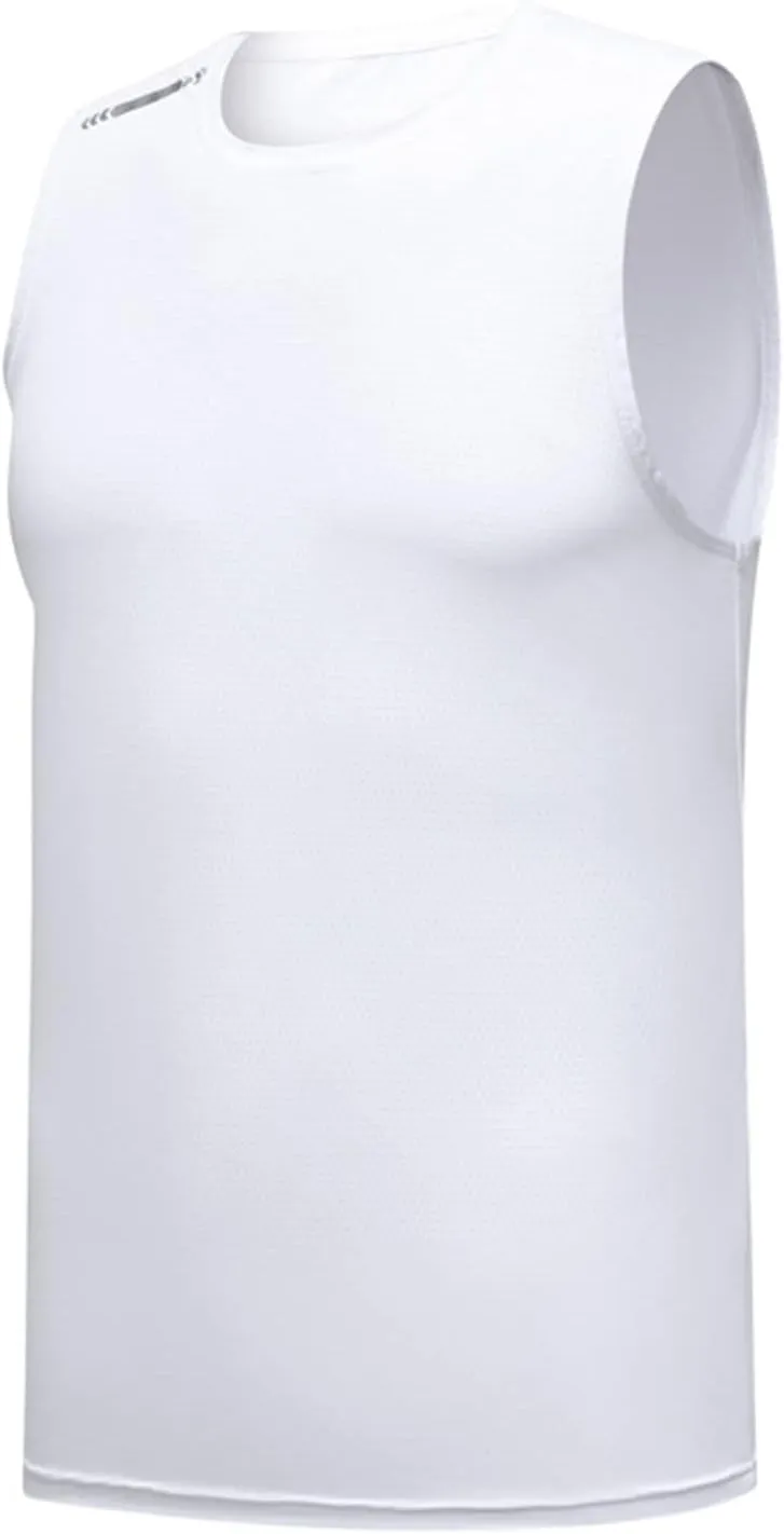 Litetao Mens Compression Tank Top Quick Drying Workout Sleeveless Gym Muscle Bodybuilding Shirts Casual Summer Beach Shirt