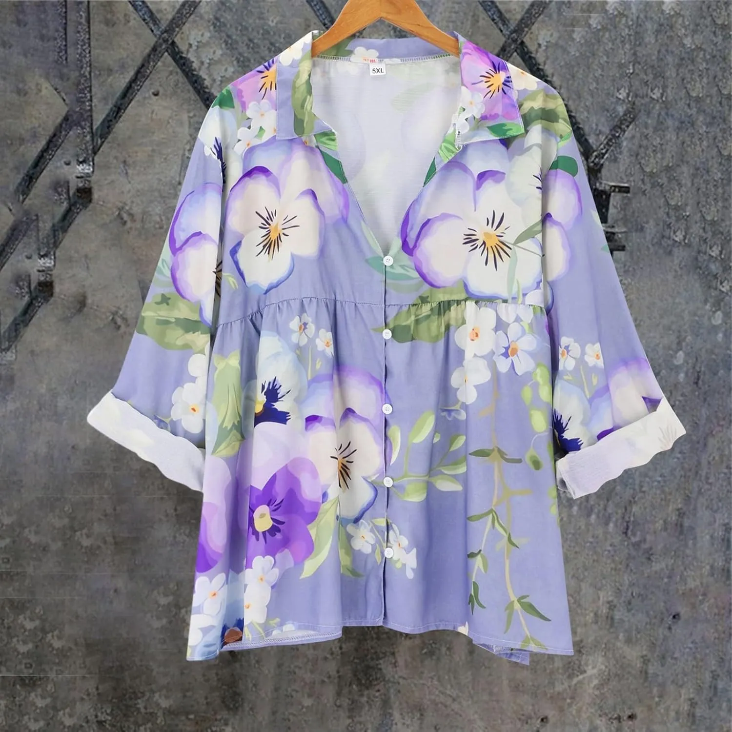 Long Sleeve Cotton Collared Blouse Linen Tops Imitation Silk Long Sleeved Shirt Spring and Summer New European and