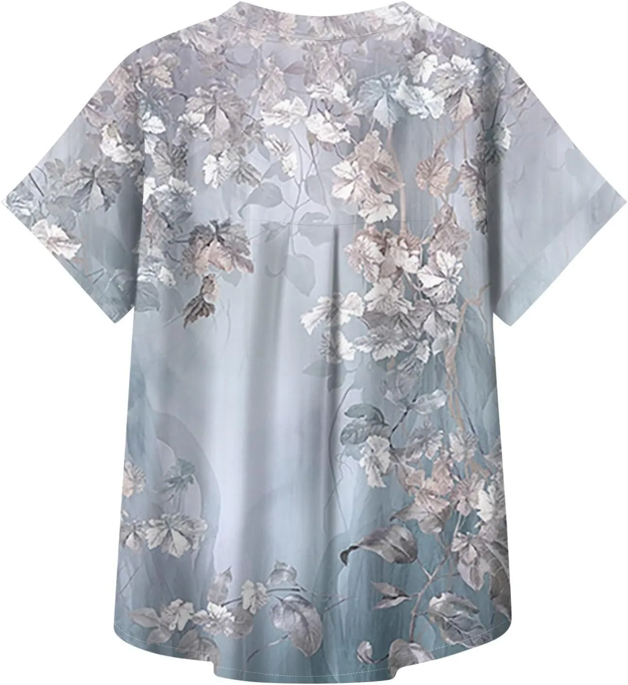 Loose Fit Women Cotton Womens Short Sleeve Shirts V Neck Collared Down Blouse Cotton Linen Buttoon Down Shirt for Women