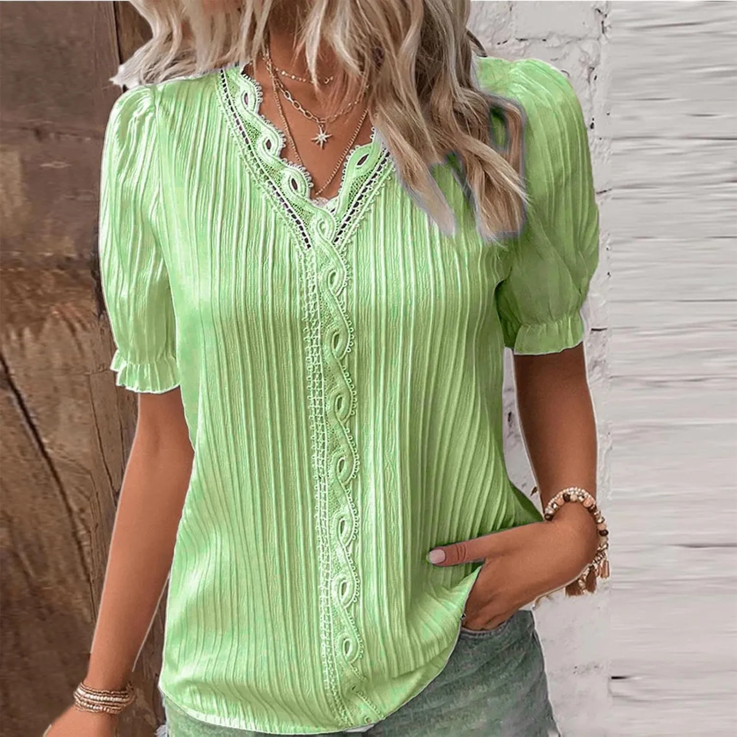 Loose Fit Women Cotton Womens Short Sleeve Shirts V Neck Collared Down Blouse Cotton Linen Buttoon Down Shirt for Women