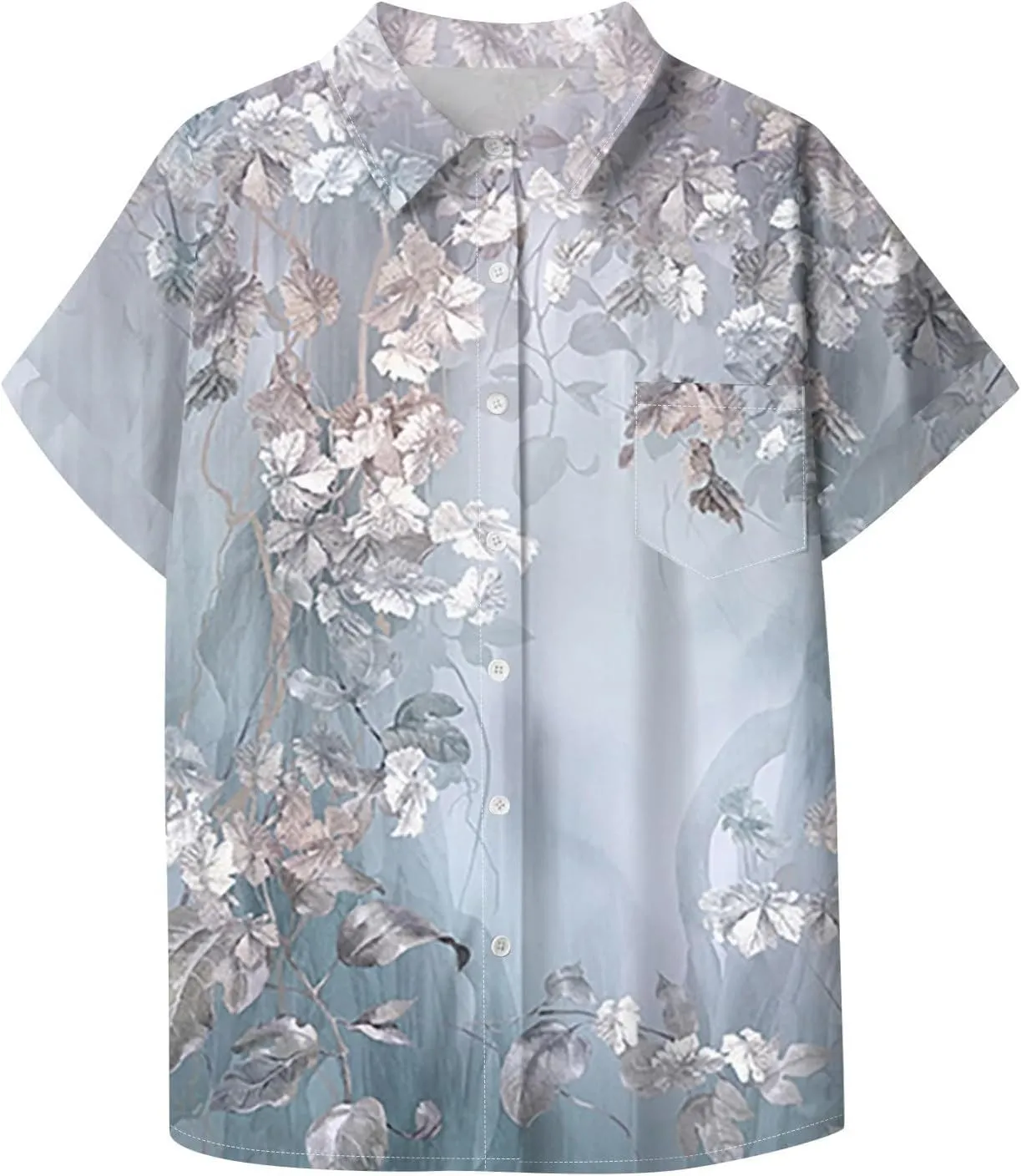 Loose Fit Women Cotton Womens Short Sleeve Shirts V Neck Collared Down Blouse Cotton Linen Buttoon Down Shirt for Women